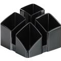 Köcher schwarz Kunststoff SCALA mit 4 Fächern