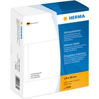 HERMA Adressetiketten 4331 130x80mm einzeln ws 500 St./Pack.