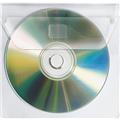 CD/DVD-Selbstklebehüllen 1CD transp. Verschlußlasche     Packung 10 Stück