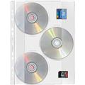 CD/DVD-Abhefthüllen 3CDs transparent für A4 Ringbücher   Packung 10 Stück