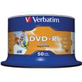 DVD-R 120Min/4.7GB/16x InkJet 50erSpindel. bedruckbar weiß   Verbatim