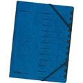 Herlitz Ordnungsmappe blau 12 Fächer Karton