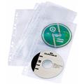 CD/DVD-Abhefthüllen 4CDs transparent für Ringbuch A4 PP  Packung 5 Hüllen
