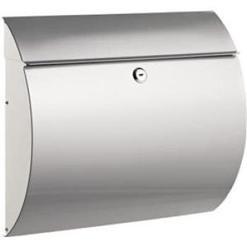 Briefkasten m.Regendach Metall ALCO lackiert silber 32.7x37.5x11.8cm
