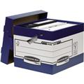Bankers Box Archivbox mit Deckel für A4/A4+ Heavy Duty blau/weiß
