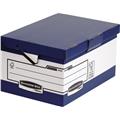 Bankers Box Archivbox Ergo-Stor Maxi mit Klappdeckel für A4 blau/weiß