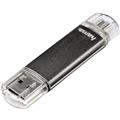 Hama USB-Stick Laeta Twin 64GB OTG USB 2.0 10Mbyte/s grau Flash Pen