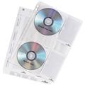 CD/DVD-Abhefthüllen 4CDs transparent mit Schutzvlies     Packung 5 Hüllen