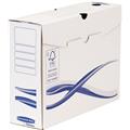 Archivschachteln Basic A4+ 100mm weiß/blau Bankers Box    25 St./Pack