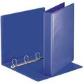 Ringbuch A4 blau 4Ringe-30mm mit Tasche auf Vorderdeckel + Rücken