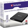Verbatim externer CD/DVD-Brenner bus powered Slimline schwarz USB 2.0