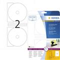HERMA CD/DVD Etikett weiß 116mm Maxi                    50 St./Pack.