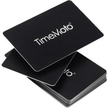 Ausweiskarte RFID RF-100 schwarz Kreditkartenformat TimeMoto 25 Stück