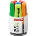 Textmarker 2-5mm 6er-Rundbox Boss gelb/blau/grün/rot/orange/pink