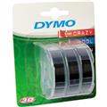 Prägeband 9mm/3m schwarz/glänzend für Dymo            Packung 3 Bänder