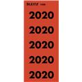 Inhaltsschilder 2020 60x25.5mm rot selbstklebend   Packung 100 Schilder
