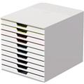 Schubladenbox 10 Fächer A4 MIX Durable Varicolor grau/farbig