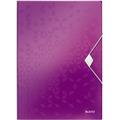Eckspannermappe violett-metallic A4 PP Wow für 150 Blatt