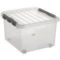 Sunware Aufbewahrungsbox Q-line 26l mit Rollen 40x28x40cm PP transparent