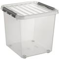Sunware Aufbewahrungsbox Q-line 38l mit Rollen 40x40x40cm PP transparent