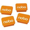 Nobo Magnet 18x22mm orange 4 St./Pack.