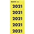 Inhaltsschilder 2021 60x25.5mm gelb selbstklebend   Packung 100 Schilder