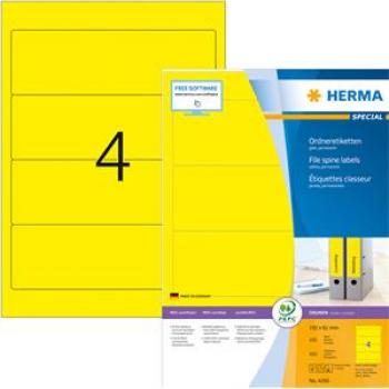 HERMA Ordneretikett 4296 192x61mm A4 gelb 400 St./Pack.