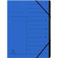 Ordnungsmappe 7-Fächer blau Colorspan Karton Taben blanko Exacompta