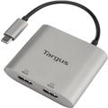 Targus Video-Adapter USB-C 4K auf 2x HDMI Buchse silber