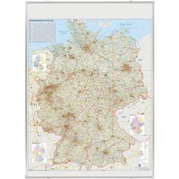 Franken Moderationskarte KA301P 100x140cm Straßenkarte Deutschland