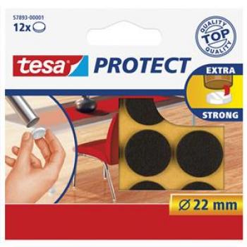 tesa Filzgleiter Protect 57893-00001 22mm braun 12 St./Pack.