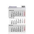 Dreimonatskalender 29.6x49cm 2023 weiß/grau mit Datumschieber