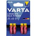 Varta Batterien Micro AAA 1.5V MAX Tech Longlife LR03   Packung 4 Stück