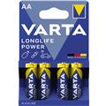 Varta Batterien Mignon AA 1.5V LR6 Longlife Power       Packung 4 Stück