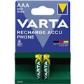 Varta Akku Phone T398 1.2V/800mAh AAA Micro HR03           2 St./Pack.