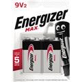 Energizer Batterien Max 9V E-Block Alkali-Mangan 6LR61      2 St./Pack.