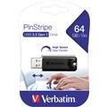 Verbatim USB-Stick PinStripe 64GB USB 3.0 schwarz 30Mbyte/s