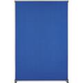 Raumteiler 125x180x35cm Textil blau mit T-Metallfuß