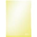 Sichthüllen A4 gelb 150my PVC Kantenklebung     Packung 100 Hüllen