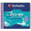 DVD-RW 120Min/4.7GB/4x Jewelcase Verbatim                 5 St./Pack.