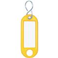Schlüsselanhänger gelb mit Schild mit S-Haken     Packung 100 Anhänger