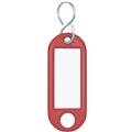 Schlüsselanhänger rot mit Schild mit S-Haken     Packung 100 Anhänger