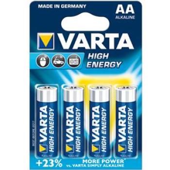 Varta Batterien Mignon AA 1,5V High Energy LR06 Packung 4 Stück