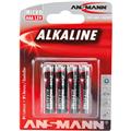 ANSMANN Batterien Micro AAA LR03 Alkaline             Packung 4 Stück