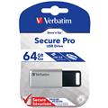 Verbatim USB Stick Secure Pro 64GB USB 3.0 silber