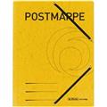 Postmappe A4 gelb Quality-Karton 3 Klappen mit Gummizug