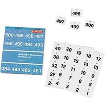 Aufklebenummern 1-500 nummeriert sk weiß Papier