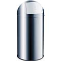 Abfallbehälter 30l Edelstahl Metall mit Push-Einwurfklappe