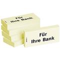 Haftnotizen ''Für Ihre Bank'' gelb        5 Block mit je 100 Blatt
