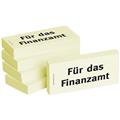 Haftnotizen ''Für das Finanzamt'' gelb        5 Block mit je 100 Blatt